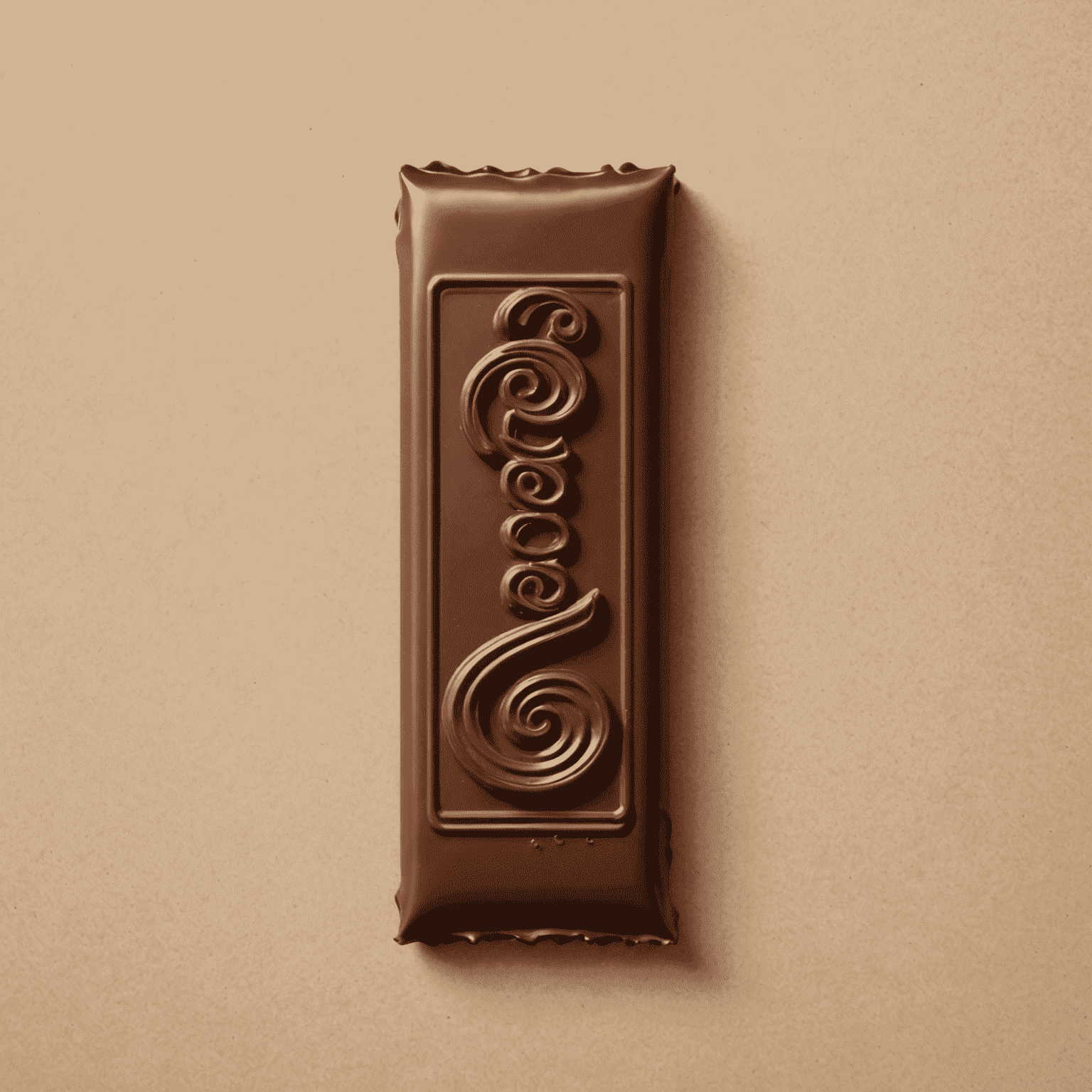 Chocoshaped logo featuring a stylized chocolate bar with artistic swirls