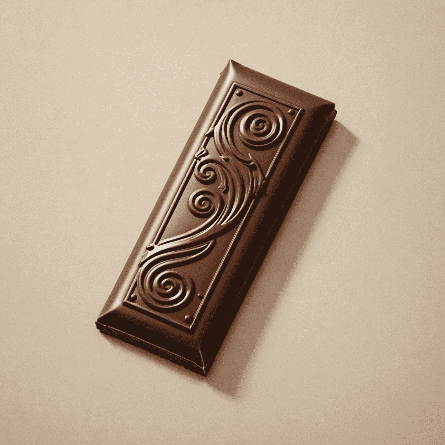 Chocoshaped logo featuring a stylized chocolate bar with artistic swirls