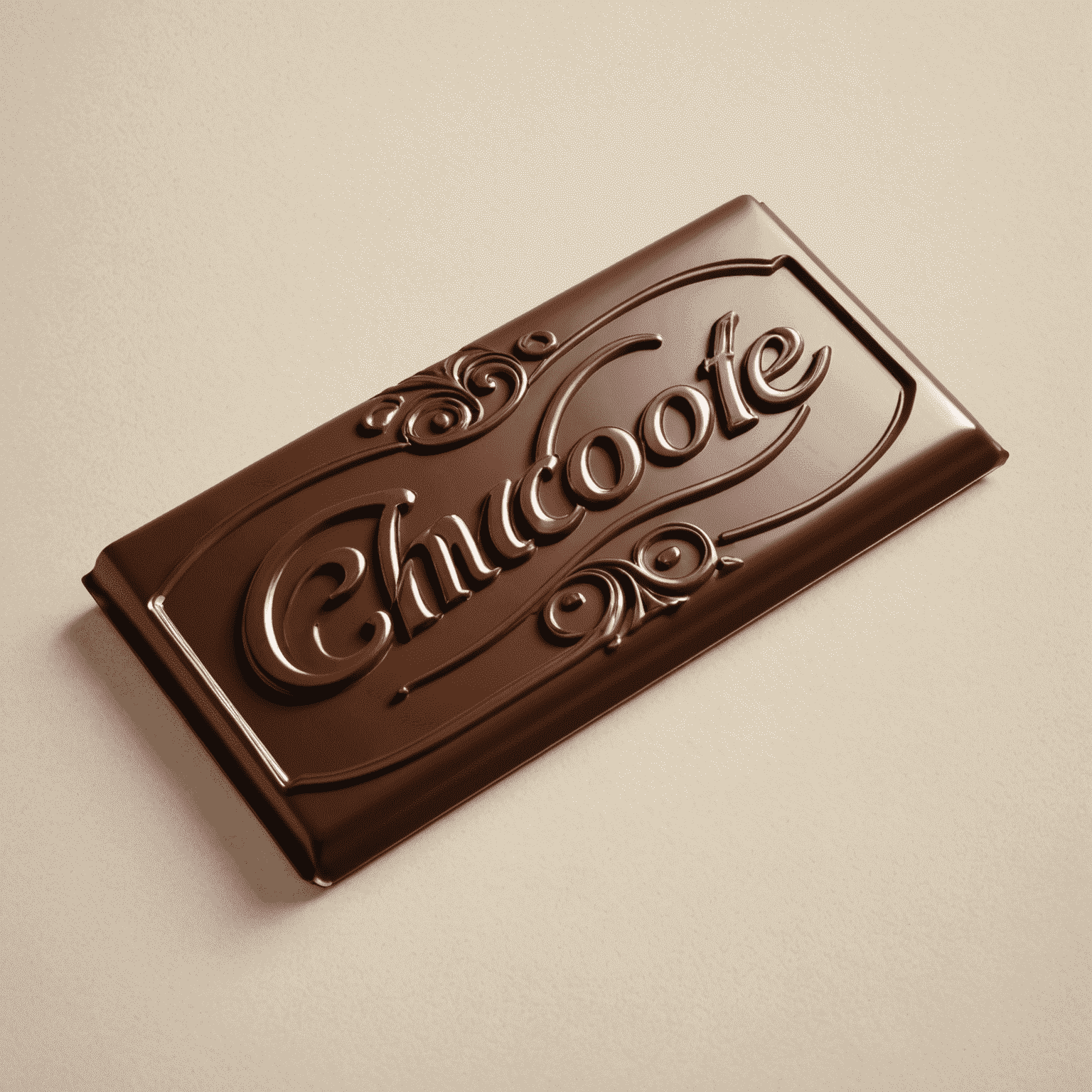 Chocoshaped logo featuring a stylized chocolate bar with artistic swirls