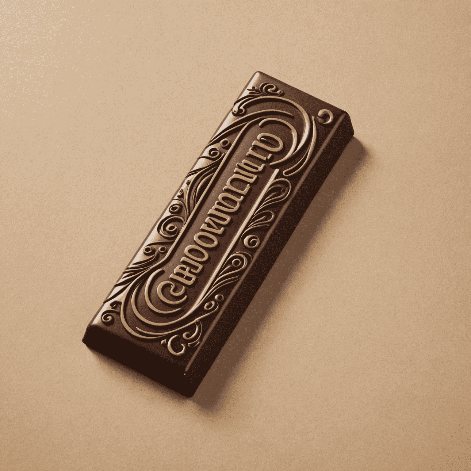 Chocoshaped logo featuring a stylized chocolate bar with artistic swirls