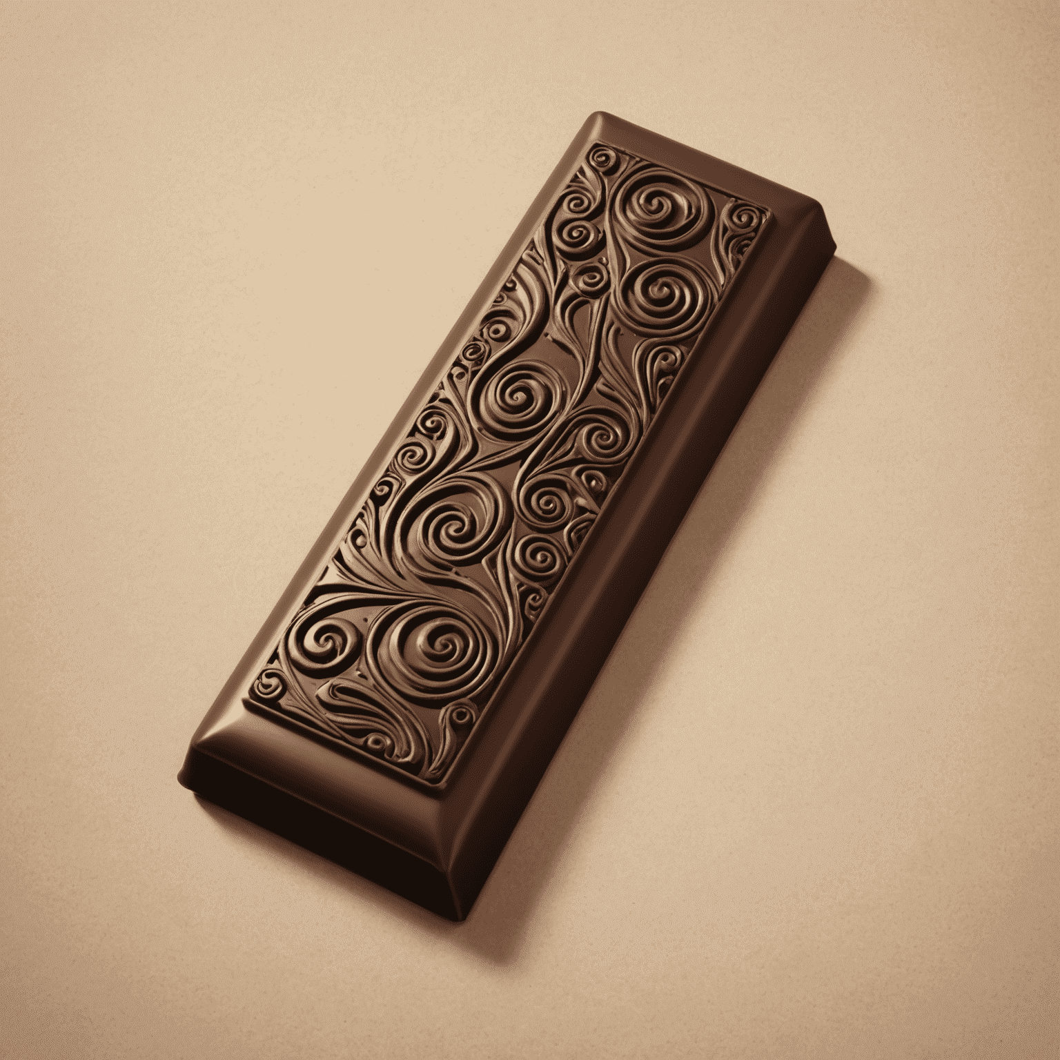 Chocoshaped logo featuring a stylized chocolate bar with artistic swirls